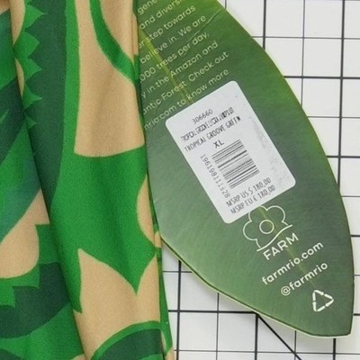 New Farm Rio Tropical Groove Jumpsuit Women's Size XL Green Paisley Cutout Lycra - Image 4