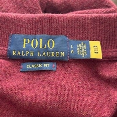 Polo Ralph Lauren Classic Fit Long Sleeve Polo Shirt Maroon Men's Size Large - Image 4