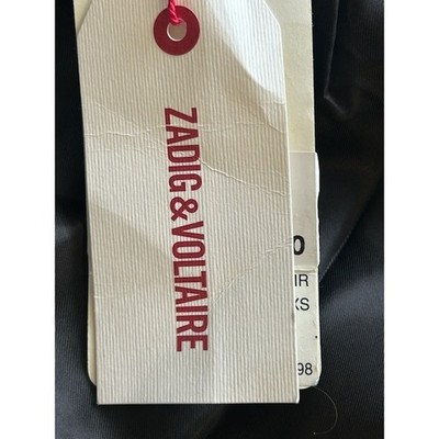 New Zadig & Voltaire Rilena Velvet Sparkle Dress Black Silver Tiger Size XS $998 - Image 8