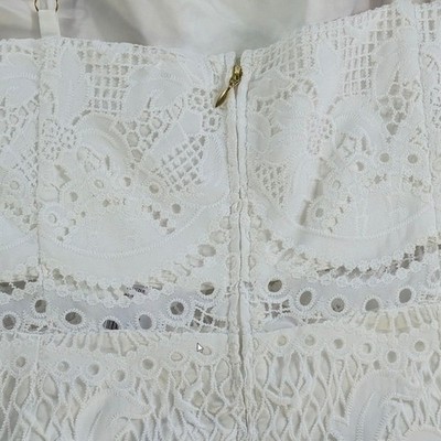 New Lilly Pulitzer Dress Women's Size 16 Resort White Risette Lace Mini Eyelet - Image 4