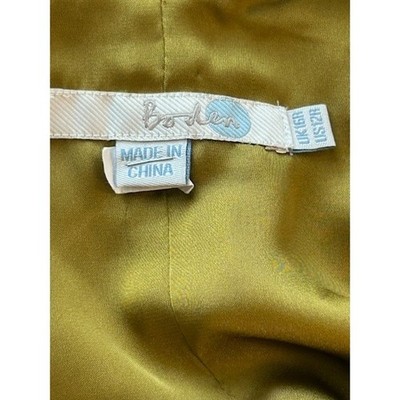 Boden Sheer Sleeve Beaded Dress Chartreuse Green Party Cocktail Size US 12 R - Image 5