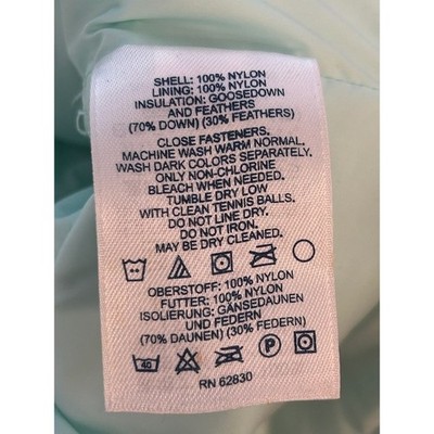 Lands' End Down Puffer Vest Women's Aqua Blue Quilted Size Medium 10-12 - Image 5