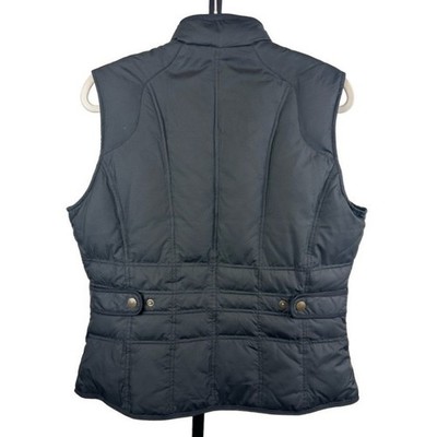 Eddie Bauer Black Quilted Down Puffer Vest Women's Size Large - Image 2