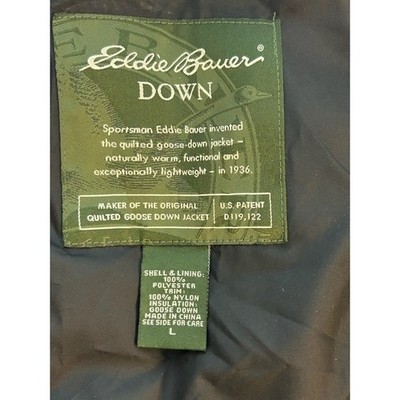 Eddie Bauer Black Quilted Down Puffer Vest Women's Size Large - Image 3