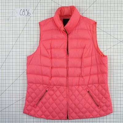 Talbots Down Puffer Vest Women's Size 2X Coral Pink Quilted Plus - Image 7