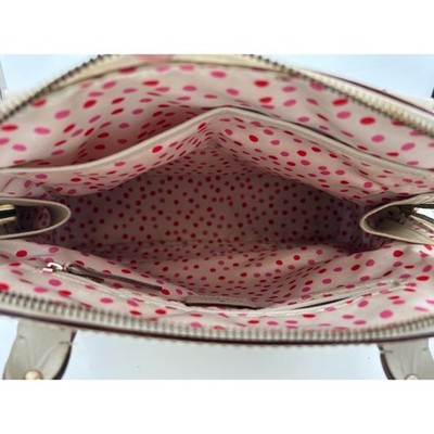 Kate Spade New York Satchel Handbag Leather Top Handle Shoulder Bag Ivory - Image 5