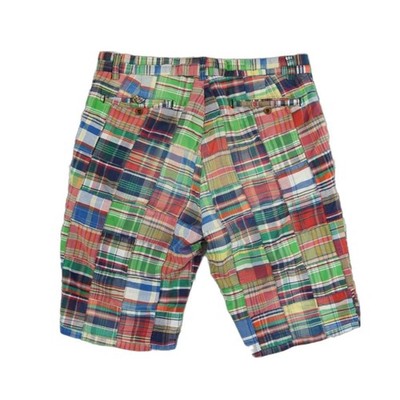 Polo Ralph Lauren Shorts Men's Size 33 Multicolor Patchwork Madras Cotton Y2K - Image 2