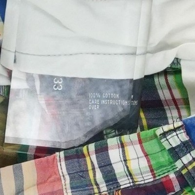 Polo Ralph Lauren Shorts Men's Size 33 Multicolor Patchwork Madras Cotton Y2K - Image 4