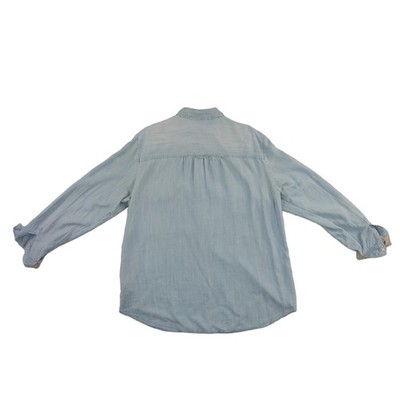 Pilcro Anthropologie Shirt Top Women's Size XL Light Blue Chambray Button - Image 3