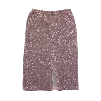 Vineyard Vines Skirt Women's Size Medium Rose Gold Sequin Pencil Midi Pink - Image 2