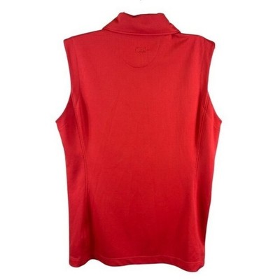 Cutter & Buck Women's Golf Sleeveless Polo Shirt PGA Valhalla Red Size Small - Image 2