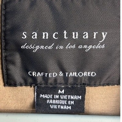 Sanctuary Women's Size Medium Green Brown Camo Button Front Utility Jacket - Image 4