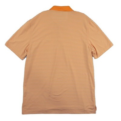 Vineyard Vines Men's Size Large Orange White Striped Performance Polo Shirt - Image 2