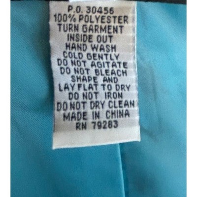 Alex Evenings Petite Wrap Top Teal Black Zebra Print 3/4 Sleeve Size MP - Image 6