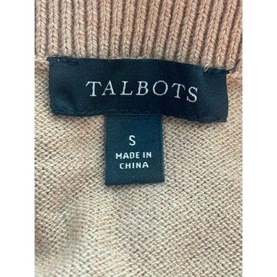 Talbots Women's Chain Print Knit Sweater Brown Orange Long Sleeve Size Small - Image 5