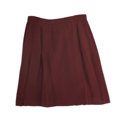 Liz Claiborne Petite Vintage Skirt Women's Size 10P Burgundy Wool-Blend Pleated - Image 3