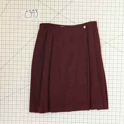 Liz Claiborne Petite Vintage Skirt Women's Size 10P Burgundy Wool-Blend Pleated - Image 7