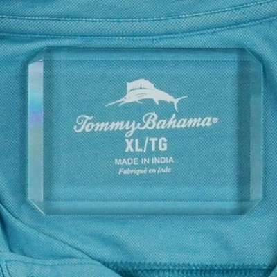 Tommy Bahama Polo Shirt Men Size XL Teal Blue Marlin Logo Cotton Blend - Image 3
