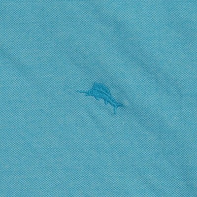 Tommy Bahama Polo Shirt Men Size XL Teal Blue Marlin Logo Cotton Blend - Image 5