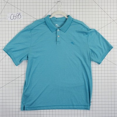 Tommy Bahama Polo Shirt Men Size XL Teal Blue Marlin Logo Cotton Blend - Image 7