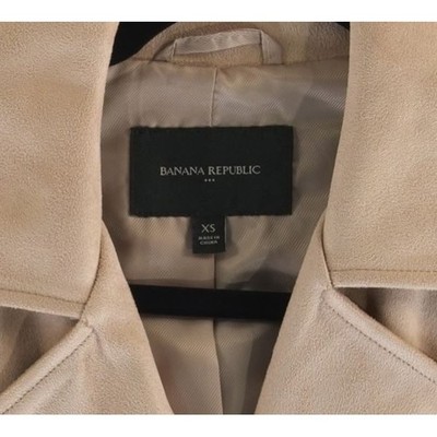 Banana Republic Vest Women's Size XS Tan Faux Suede Moto Vest Asym Zip - Image 4