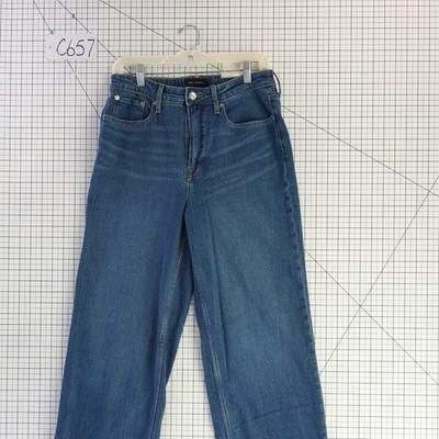 New Free Assembly Jeans Women Size 10 Medium Wash High Rise Wide Straight - Image 6