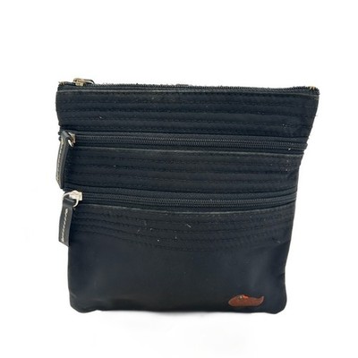 Dooney & Bourke Black Nylon Crossbody Bag Triple Zip Pocket Travel Purse - Image 2