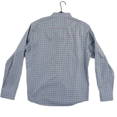 UNTUCKit Shirt Men's Size XL Blue Brown Micro Check Slim Fit Button Down - Image 2