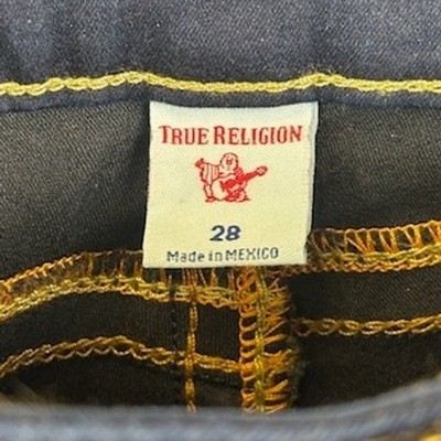 True Religion Billie Mid Rise Straight Dark Wash Jeans Women's Size 28 - Image 4