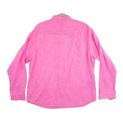 Tommy Bahama 100% Linen Shirt Men's Size Large Bright Pink Button Top - Image 2