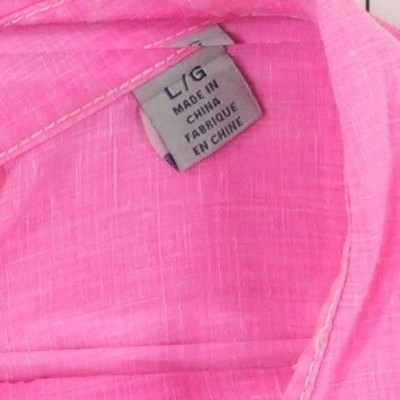 Tommy Bahama 100% Linen Shirt Men's Size Large Bright Pink Button Top - Image 4
