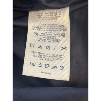 Lands End Down Puffer Jacket Coat Geometric Print Full Zip Women's Size Small - Image 5