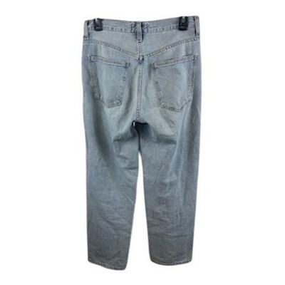 AGOLDE Anthropologie Criss Cross Upsized Light Wash Denim Jeans Women's Size 26 - Image 2