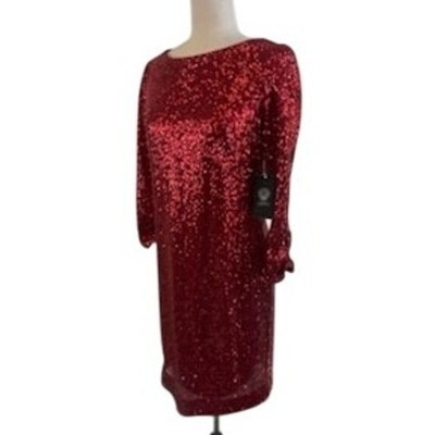 NWT Vince Camuto Red Sequin Dress Party Cocktail Event Holiday Size 10 - Image 2