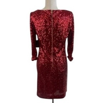 NWT Vince Camuto Red Sequin Dress Party Cocktail Event Holiday Size 10 - Image 4