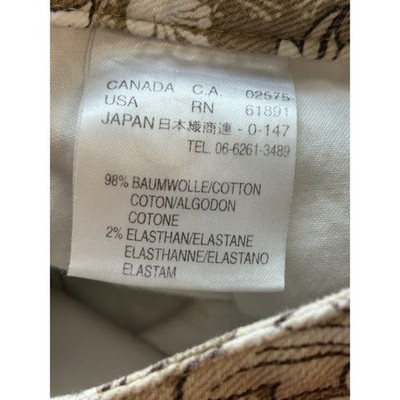 Escada Sport Women's Size 36 Trousers Pants Beige Floral Print - Image 4