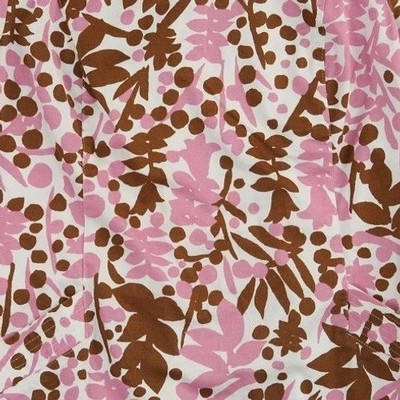 Boden Dress Women's Size 8 R Pink Brown Floral Botanical Button Shoulder Shift - Image 3