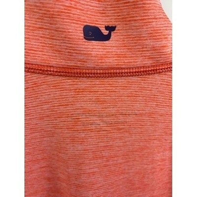 Vineyard Vines Top Men's Size Large Performance Pullover Orange Zip Long Sleeve - Image 4