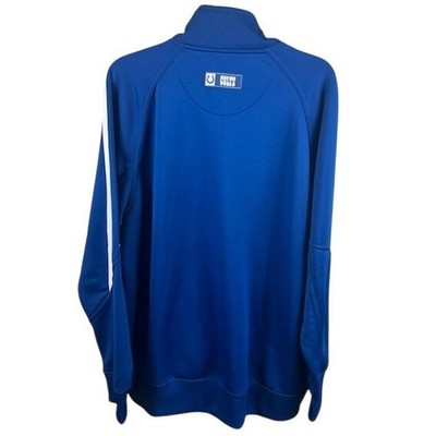 NFL Team Apparel Colts Track Jacket Full Zip White Stripe Mens Size XL/XG - Image 2