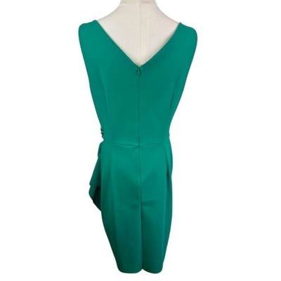 Alex Evenings Emerald Green Scuba Dress Cocktail Party Crystal Size 10P Petite - Image 5