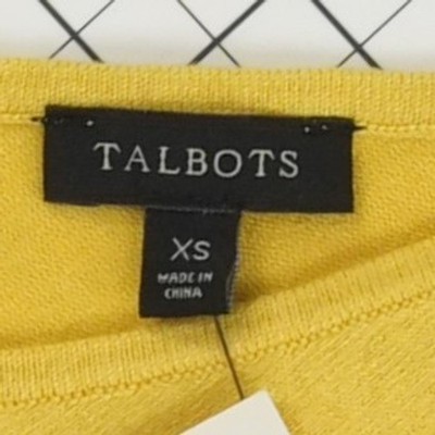 NEW Talbots Sweater Womens Size XS Yellow V-Neck Short Sleeve Knit Summer Spring - Image 5