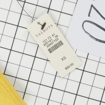 NEW Talbots Sweater Womens Size XS Yellow V-Neck Short Sleeve Knit Summer Spring - Image 6