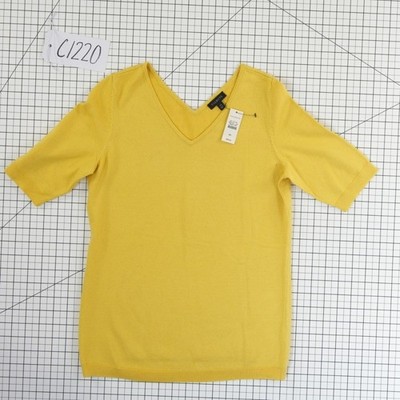 NEW Talbots Sweater Womens Size XS Yellow V-Neck Short Sleeve Knit Summer Spring - Image 8