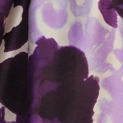 Adrianna Papell Silk Halter Dress Women's Size 8 Purple Floral Sequin Cocktail - Image 4