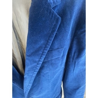 Armani Exchange Men's Size Small Royal Blue Velvet Sport Coat Blazer Jacket - Image 3