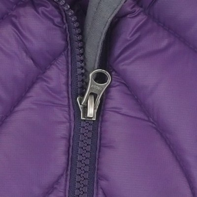 Eddie Bauer Down Puffer Vest Women's Size Small Purple Chevron Quilted - Image 4