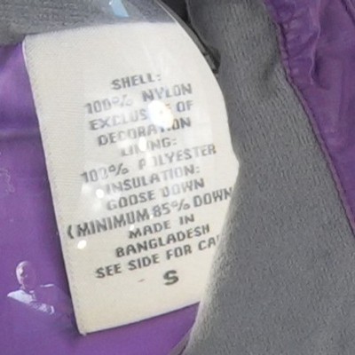 Eddie Bauer Down Puffer Vest Women's Size Small Purple Chevron Quilted - Image 5