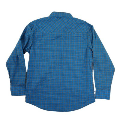 New Wrangler Wrancher Shirt Men's Size Large Blue Plaid Pearl Snap Western - Image 2
