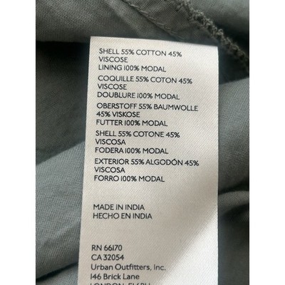 Anthropologie Women's Size Small Sage Green Lace Trim Flutter Sleeve Mini Dress - Image 6