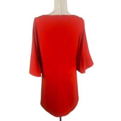 Vince Camuto Women's Size 10 Red Bell Sleeve Sheath Dress - Image 2